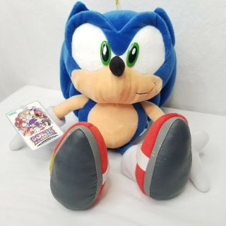 Vintage Sega Sonic The Hedgehog Plush Doll Japan Prize Toy With Tags 1998