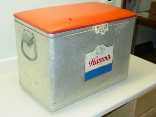 Vintage Hamm ' s Beer Cooler,  Metal,  Cronstroms Minneapolis,  Bear Ad 2