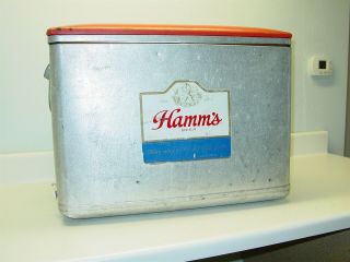 Vintage Hamm ' s Beer Cooler,  Metal,  Cronstroms Minneapolis,  Bear Ad 5