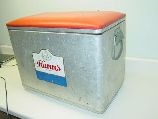 Vintage Hamm ' s Beer Cooler,  Metal,  Cronstroms Minneapolis,  Bear Ad 6