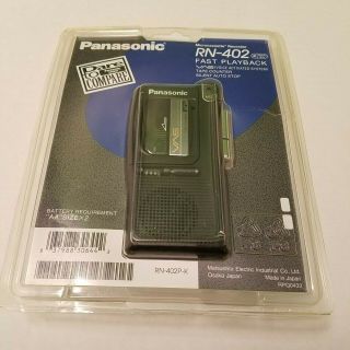 Panasonic RN - 402 Voice Activated Handheld Micro Cassette Recorder Black Vintage 2