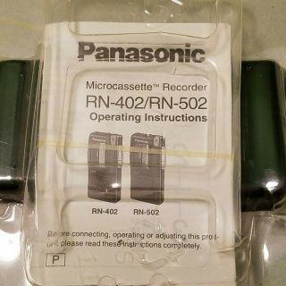 Panasonic RN - 402 Voice Activated Handheld Micro Cassette Recorder Black Vintage 4