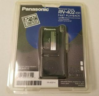 Panasonic RN - 402 Voice Activated Handheld Micro Cassette Recorder Black Vintage 5