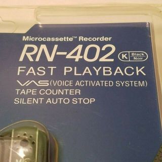 Panasonic RN - 402 Voice Activated Handheld Micro Cassette Recorder Black Vintage 7
