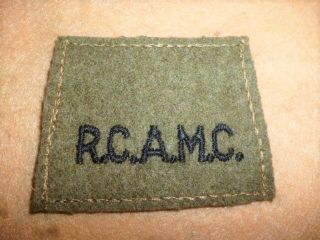 Royal Canadian Army Medical Corps,  Canadian Slip On Shoulder Title,  Ww2 - Rcamc
