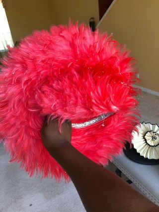 Vintage Jack McConnell Coral Feather Hat Designer - Flapper 5