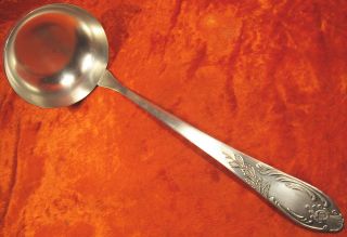 Serving Spoon Ladle Melchior Silver Plated Large 26cm/10inch Vtg Ussr Zish 1950s