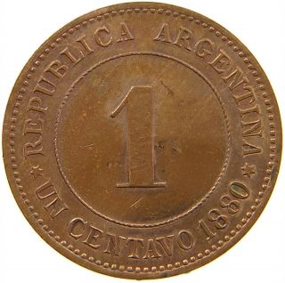 Argentina Centavo 1880 Essai Pattern Top Rare T84 151