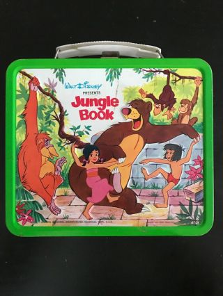 Vintage 1966 Jungle Book Metal Lunchbox By Aladdin No Thermos,  Cond.