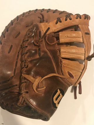Vintage Wilson A2000 Pro - Stock 12” Tan Brown Baseball First Baseman’s Glove LHT 4
