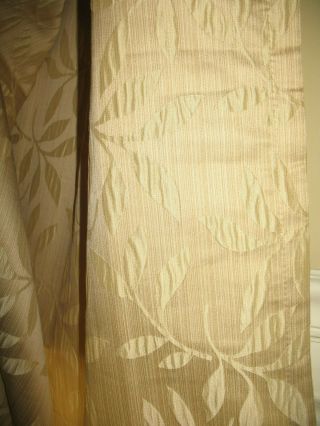 Gold Wheat Tone Drape Curtain Drapery 4 Panels 52” X 94” Ea Vintage