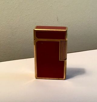 Vintage St Dupont Laque De Chine Gold Plated Lacquer Lighter