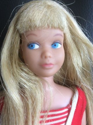 Skipper Doll Original1964 Straight Legs,  Blonde Long Hair Mattel,  Vintage