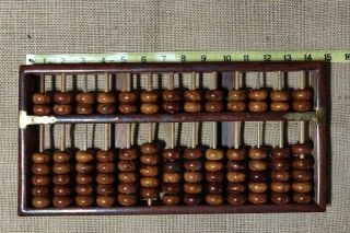 Vintage Lotus Flower Brand Abacus 13 Rods 11 Wood & 2 Metal 91 Wood Beads 5