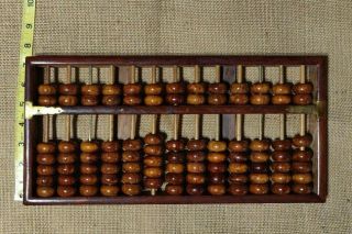 Vintage Lotus Flower Brand Abacus 13 Rods 11 Wood & 2 Metal 91 Wood Beads 6