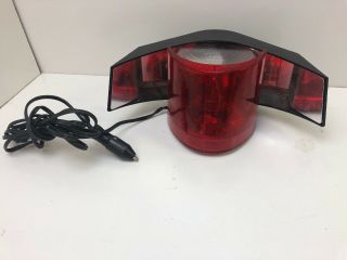 1998 Vintage Code 3 Dash Fire Police Emergency Light Beacon Rotary Red 12 Volt