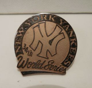 Vintage - York Yankees - 34th World Series - Baseball - 10k Yellow Gold - Lapel Pin