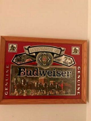 Vintage Budweiser Clydesdale Mirror 3