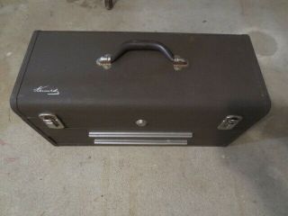 Vtg Kennedy Two Drawer Brown Tool Or Tackle Box