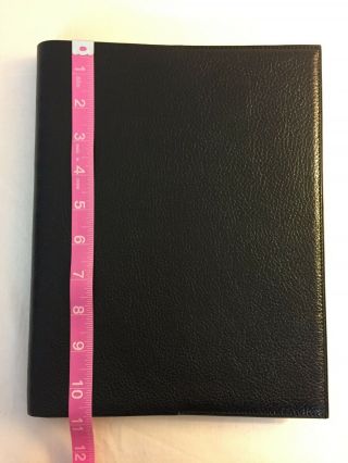 Hermes Vintage Black Large Format Address Book Made in France Diary Agenda 10