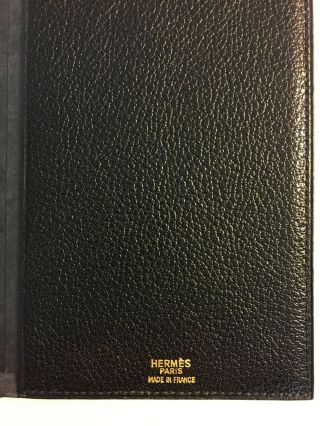 Hermes Vintage Black Large Format Address Book Made in France Diary Agenda 7