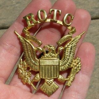 Ww2 Us Army Military Rotc Dress Cap Hat Badge Pin Insignia American Emblem