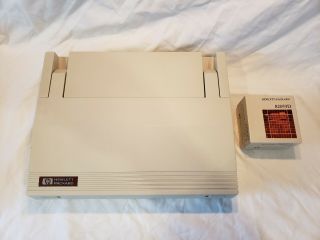 Vintage 1985 Laptop Computer HP 110,  Portable Plus 45711E w/ 82059D Power Supply 4