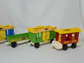 Vintage Fisher Price Little People 991 Play Family Circus Train Complete 4