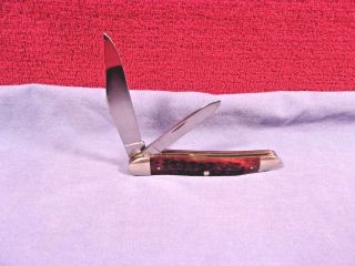 Vintage Case Pocket Knife 82087,  2 Blade,  1965 To 1969,  Red Bone Handle