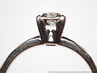 0.  2ct Old Mine Cut Diamond 14k White Gold Antique Art Deco Ladies Solitaire Ring 3