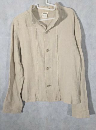 Issey Miyake Plantation Vintage Linen Bohemian Shirt Medium