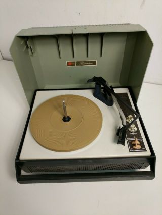 Vintage Sears Silvertone Model 32521 Suitcase Style Record Player