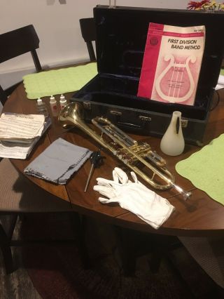 Vintage Conn Director Trumpet Cornet Horn With Case