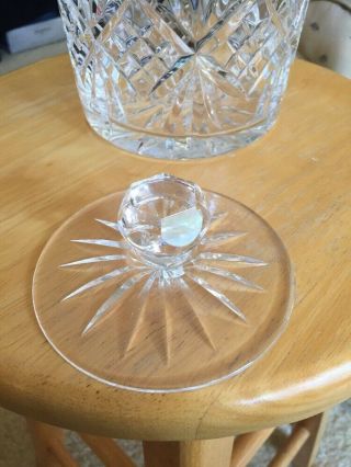 Vintage Waterford Crystal Lismore Biscuit Jar With Lid Barrel Cookie Cannister 4