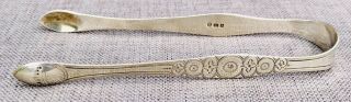 Lovely Solid Silver Sugar Tongs,  London 1796 37.  53g
