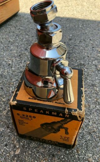 Speakman S - 2250 Rare,  Vintage,  Shower Head Nib Solid Brass,  1/2in,  Chrome Finish