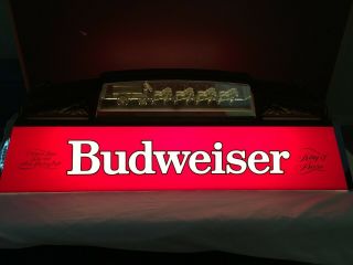 Vintage (1983) Budweiser Pool Table Light Clydesdale Championship Lamp Beer