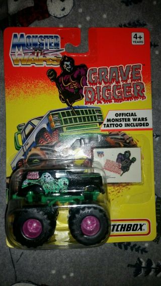 Matchbox Monster Wars Grave Digger Monster Truck Vintage Monster Jam
