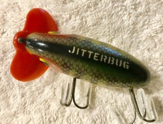 NOS Wood WWII Fishing Lure Fred Arbogast Jitterbug In Perch Rare 4
