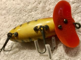 NOS Wood WWII Fishing Lure Fred Arbogast Jitterbug In Perch Rare 5