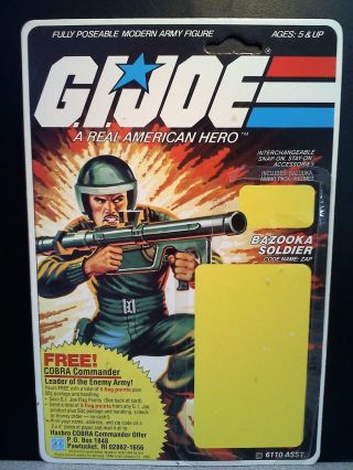 G.  I.  Joe Hasbro (vintage) Collectible Card - Back Zap Uncut/full File Rare