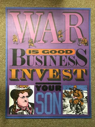Seymour Chwast True Vintage War Poster 1968