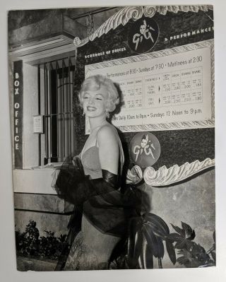 Marilyn Monroe Huge Vintage 11 X 14 Sexy Movie Premiere Photo 1950s Image Vv