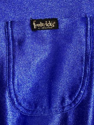 Frederick’s Of Hollywood Blue Spandex Disco Pants 1970s 1980s Rare Larger Size 2