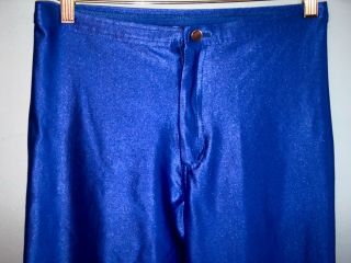 Frederick’s Of Hollywood Blue Spandex Disco Pants 1970s 1980s Rare Larger Size 4