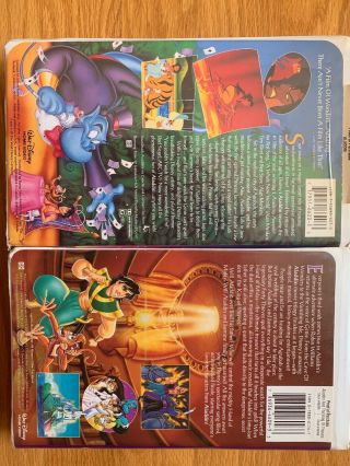Aladdin (VHS,  1993) and Aladdin and the King Of Thieves (VHS) RARE Clamshell 3
