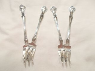 4 Sterling Silver Cromwell Seafood Cocktail Forks - Elegant 1900 Gorham -