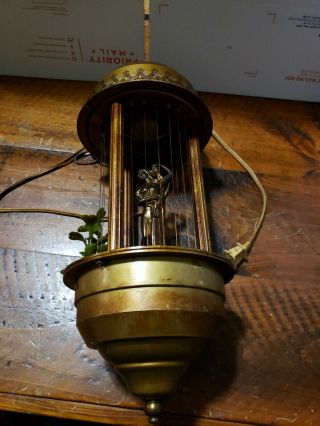 Vintage Hanging Mineral Oil Rain Lamp Greek Goddess 18 "
