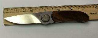 VINTAGE GERBER PAUL KNIFE 2PW Wood Handle in Case with Papers and Sheath 7