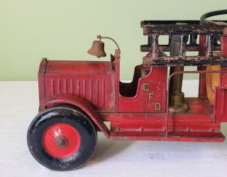 Early Structo Toys Packard Cab PUMPER FIRE ENGINE TRUCK 30 ' s RARE 5